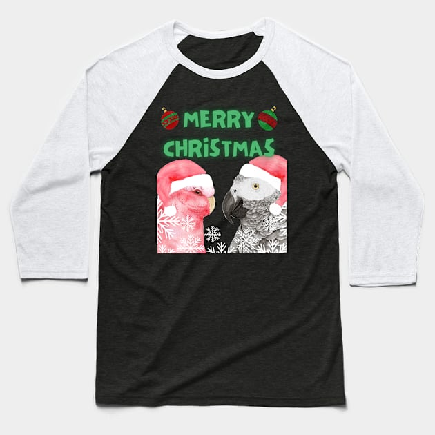 Christmas parrot ring the birds Baseball T-Shirt by Oranjade0122